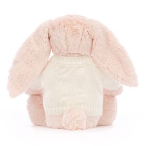 Bashful Blush Bunny with Personalised Cream Jumper